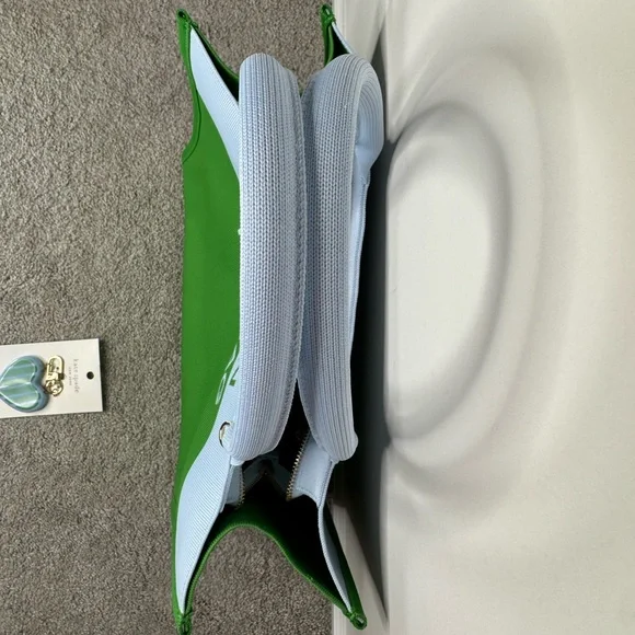Kate Spade X Target Collaboration Colorblock Blue, Green Knit Tote w Coin Purse - Picture 5 of 8